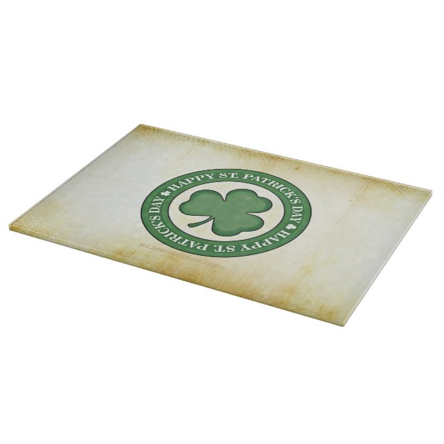 SlipperyJoe's celebrating Saint Patrick's Day Iris Cutting Board (Corner)