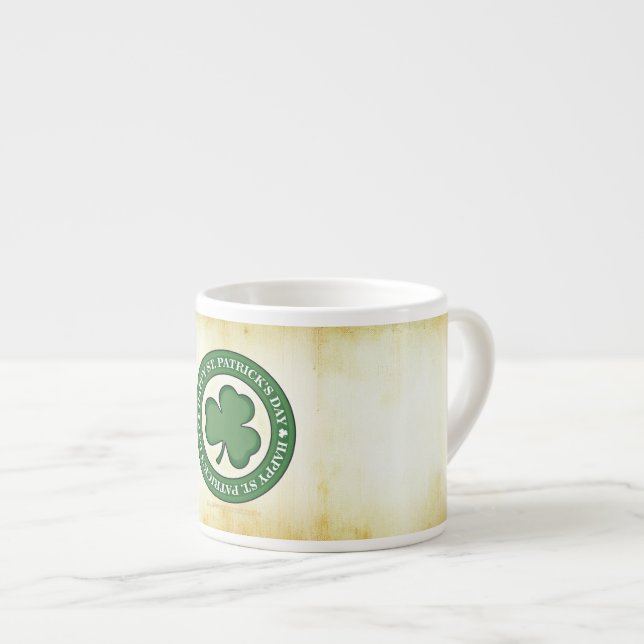 SlipperyJoe's celebrating Saint Patrick's Day Iris Espresso Cup (Front Right)