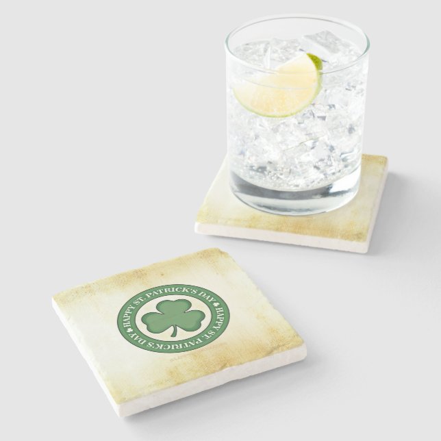 SlipperyJoe's celebrating Saint Patrick's Day Iris Stone Coaster (Side)