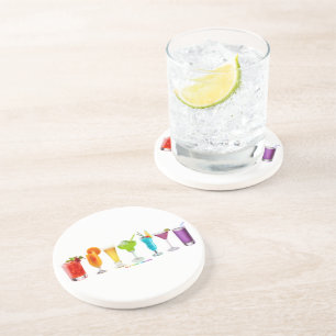 SlipperyJoe's Cheers alcohol cocktail pride neon c Coaster