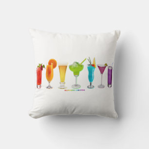 SlipperyJoe's Cheers alcohol cocktail pride neon c Cushion