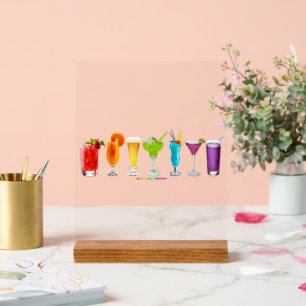 SlipperyJoe's cheers alcohol cocktails LGBTQIA gay Acrylic Sign