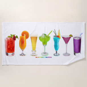 SlipperyJoe's cheers alcohol cocktails LGBTQIA gay Beach Towel