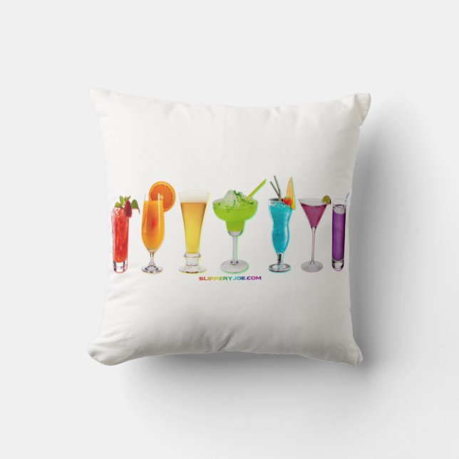 SlipperyJoe's cheers alcohol cocktails LGBTQIA gay Cushion (Front)