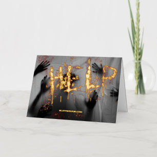 SlipperyJoe's chilling horror-themed visual thick Foil Holiday Card