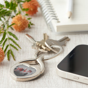 SlipperyJoe's chilling horror-themed visual thick Key Ring