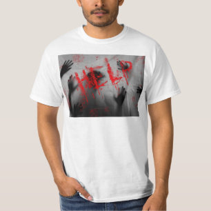 SlipperyJoe's chilling horror-themed visual thick T-Shirt