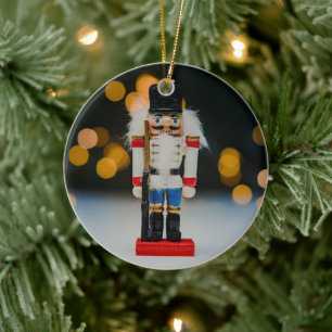SlipperyJoe's Christmas classic nutcracker ornamen Ceramic Ornament