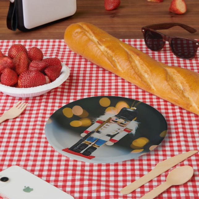 SlipperyJoe's Christmas classic nutcracker ornamen Paper Plate (Picnic)