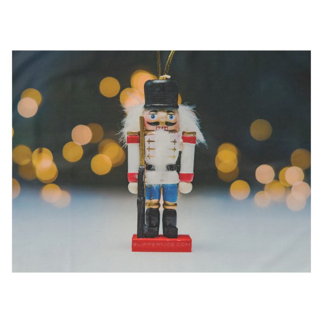 SlipperyJoe's Christmas classic nutcracker ornamen Tablecloth (Front (Horizontal))