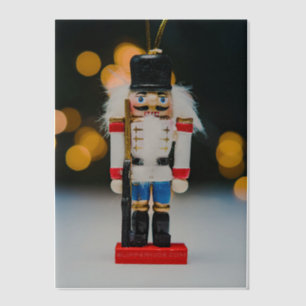 SlipperyJoe's Christmas classic nutcracker ornamen Vellum Invitations