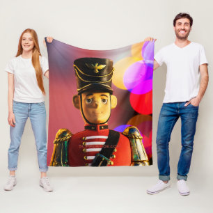 SlipperyJoe's Christmas classic toy soldier friend Fleece Blanket