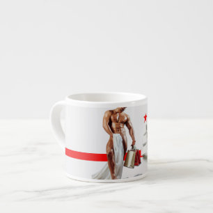 SlipperyJoe's Christmas shopping white paper spira Espresso Cup