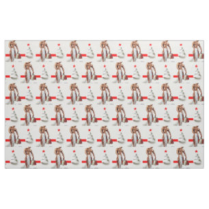 SlipperyJoe's Christmas shopping white paper spira Fabric