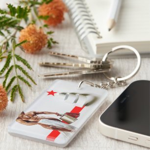 SlipperyJoe's Christmas shopping white paper spira Key Ring