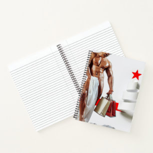 SlipperyJoe's Christmas shopping white paper spira Notebook