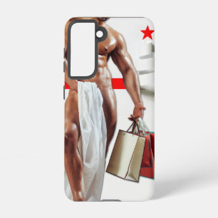 SlipperyJoe's Christmas shopping white paper spira Samsung Galaxy Case