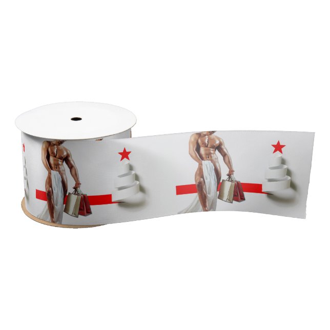 SlipperyJoe's Christmas shopping white paper spira Satin Ribbon (Spool)