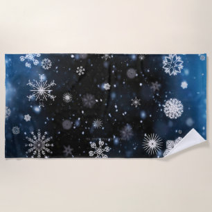 SlipperyJoe's Christmas winter magical peaceful at Beach Towel