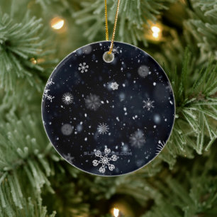 SlipperyJoe's Christmas winter magical peaceful at Ceramic Ornament