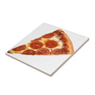 SlipperyJoe's classic pepperoni pizza slice melted Ceramic Tile