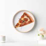 SlipperyJoe's classic pepperoni pizza slice melted Clock<br><div class="desc">SlipperyJoe's classic pepperoni pizza slice melted cheese curled meat slices delicious food flavorful harmonious flavour blend mouth-watering crust artistic gay gifts LGBTQIA artistic gooey mozzarella appears slightly browned golden-brown crust crispy texture late-night craving saucy</div>