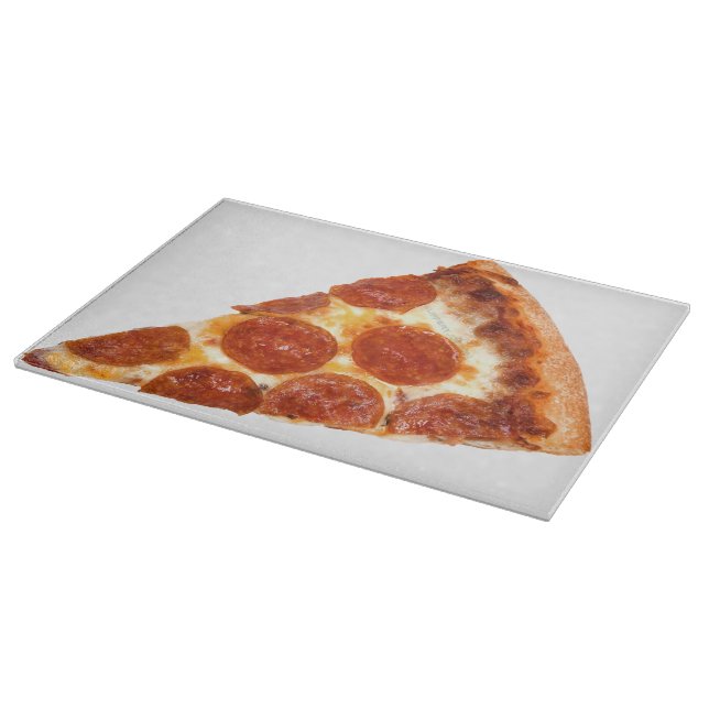 SlipperyJoe's classic pepperoni pizza slice melted Cutting Board (Corner)