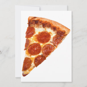 SlipperyJoe's classic pepperoni pizza slice melted Holiday Card