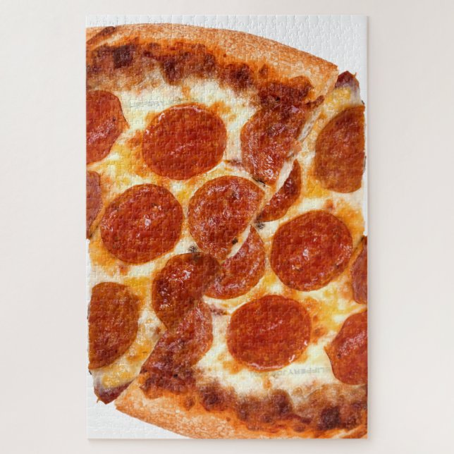 SlipperyJoe's classic pepperoni pizza slice melted Jigsaw Puzzle (Vertical)