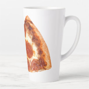 SlipperyJoe's classic pepperoni pizza slice melted Latte Mug