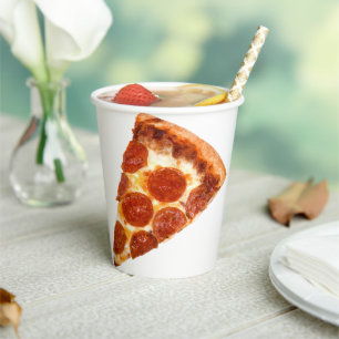 SlipperyJoe's classic pepperoni pizza slice melted Paper Cups