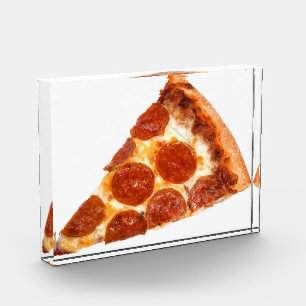 SlipperyJoe's classic pepperoni pizza slice melted Photo Block