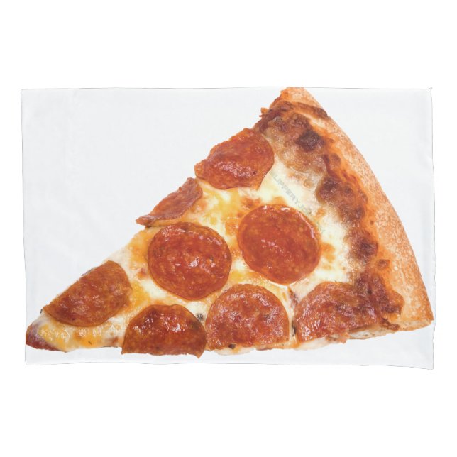 SlipperyJoe's classic pepperoni pizza slice melted Pillowcase (Front)