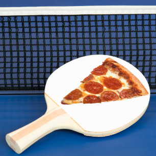 SlipperyJoe's classic pepperoni pizza slice melted Ping Pong Paddle