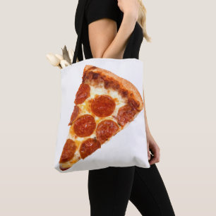 SlipperyJoe's classic pepperoni pizza slice melted Tote Bag