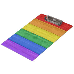 SlipperyJoe's classic rainbow tactile handcrafted Clipboard