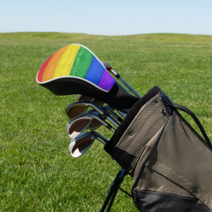 SlipperyJoe's classic rainbow tactile handcrafted Golf Head Cover