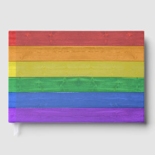SlipperyJoe's classic rainbow tactile handcrafted Guest Book