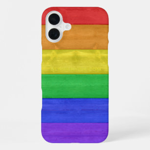 SlipperyJoe's classic rainbow tactile handcrafted iPhone 16 Plus Case