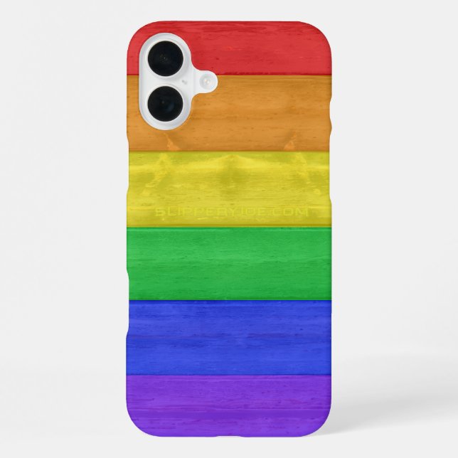 SlipperyJoe's classic rainbow tactile handcrafted  iPhone Case (Back)
