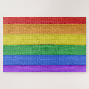 SlipperyJoe's classic rainbow tactile handcrafted  Jigsaw Puzzle