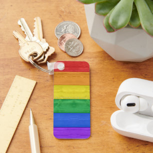 SlipperyJoe's classic rainbow tactile handcrafted  Key Ring
