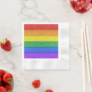 SlipperyJoe's classic rainbow tactile handcrafted Napkin