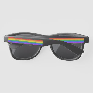 SlipperyJoe's classic rainbow tactile handcrafted  Sunglasses
