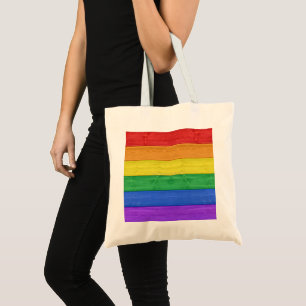 SlipperyJoe's classic rainbow tactile handcrafted  Tote Bag