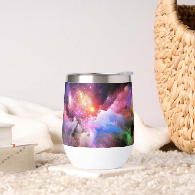 SlipperyJoe's cloud artwork abstract vibrant surre (Living Room)