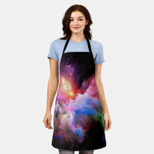 SlipperyJoe's cloud artwork abstract vibrant surre Apron