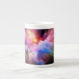 SlipperyJoe's cloud artwork abstract vibrant surre Bone China Mug