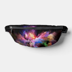SlipperyJoe's cloud artwork abstract vibrant surre Bum Bags