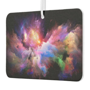 SlipperyJoe's cloud artwork abstract vibrant surre Car Air Freshener